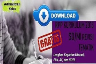RPP 1 Lembar SD Kurikulum 2013