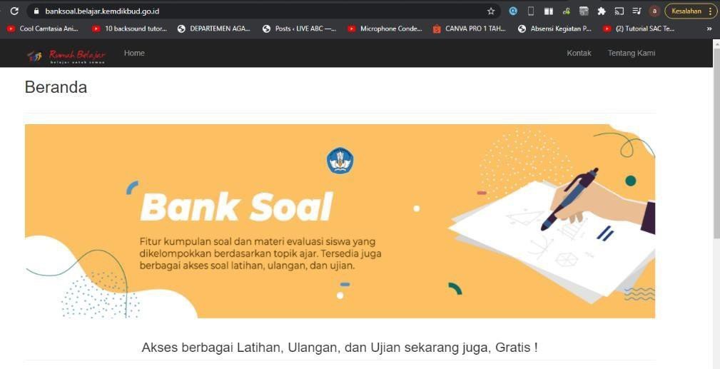 Bank Soal di rumah belajar