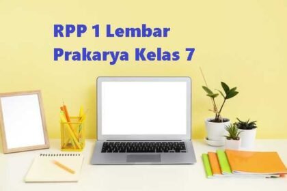 RPP 1 Lembar Prakarya Kelas 7 Semester 2 dan 1