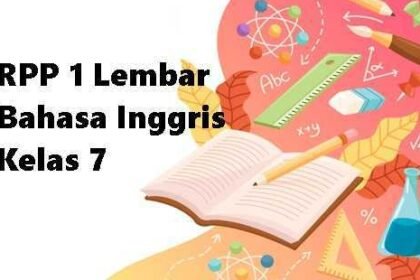 RPP 1 Lembar Bahasa Inggris Kelas 7 Semester 1 dan 2