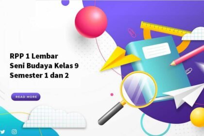 RPP 1 Lembar Seni Budaya Kelas 9 Semester 1 dan 2