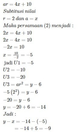 Jawaban Soal Nomor 5 Barisan Geometri