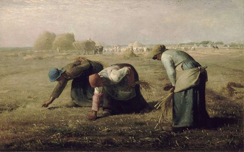 Seni Realisme: Gleaners karya Jean François Millet (Sumber wikipedia)